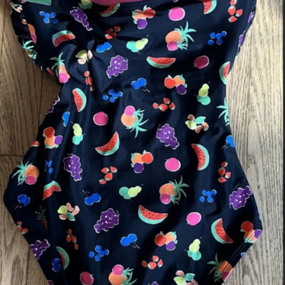 Kate Spade Womens Swimsuit Summer Fruit One Piece Cutout Front NWT SZ M - Picture 7 of 8